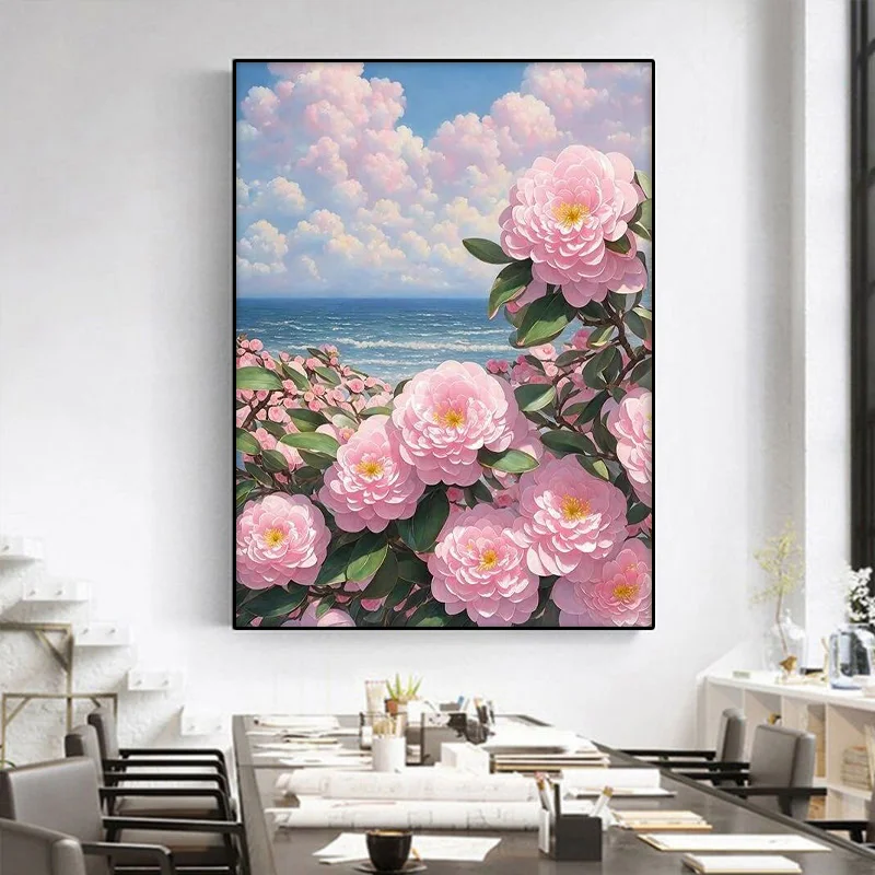 Hot Selling Paint by Numbers Kit Flowers the Sea Make Pictures Into Painting Number Home