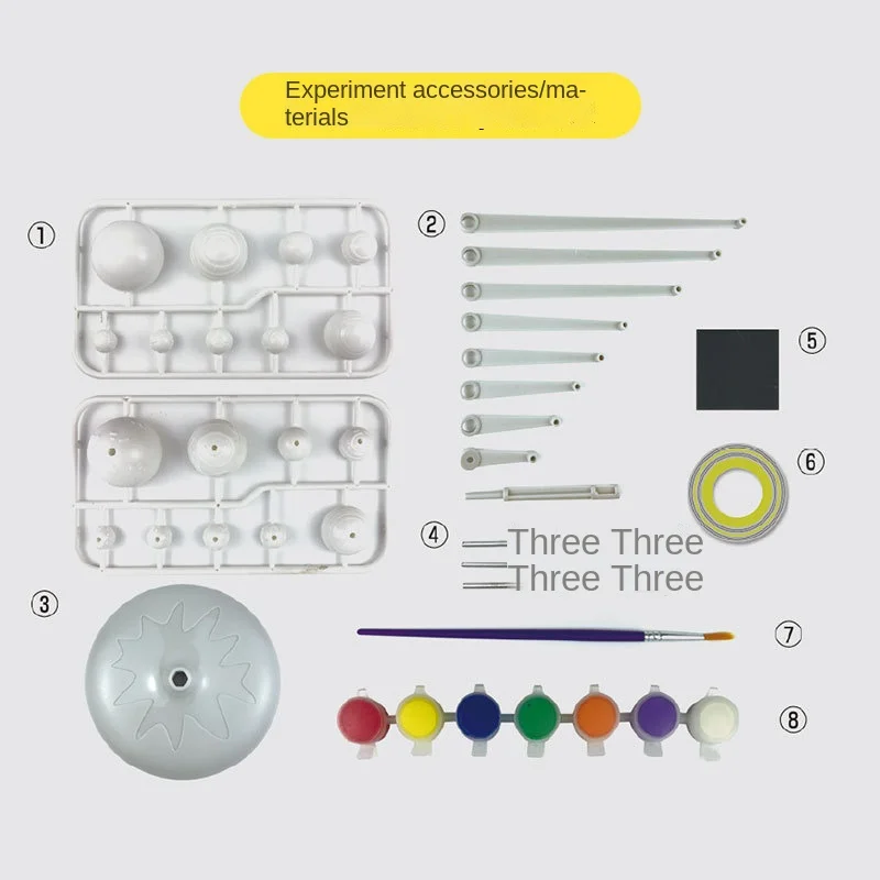 Образовательная собранная модель солнечной системы, детские игрушки, наука, восемь планет, модель, игрушки для учащихся начальной школы, наука