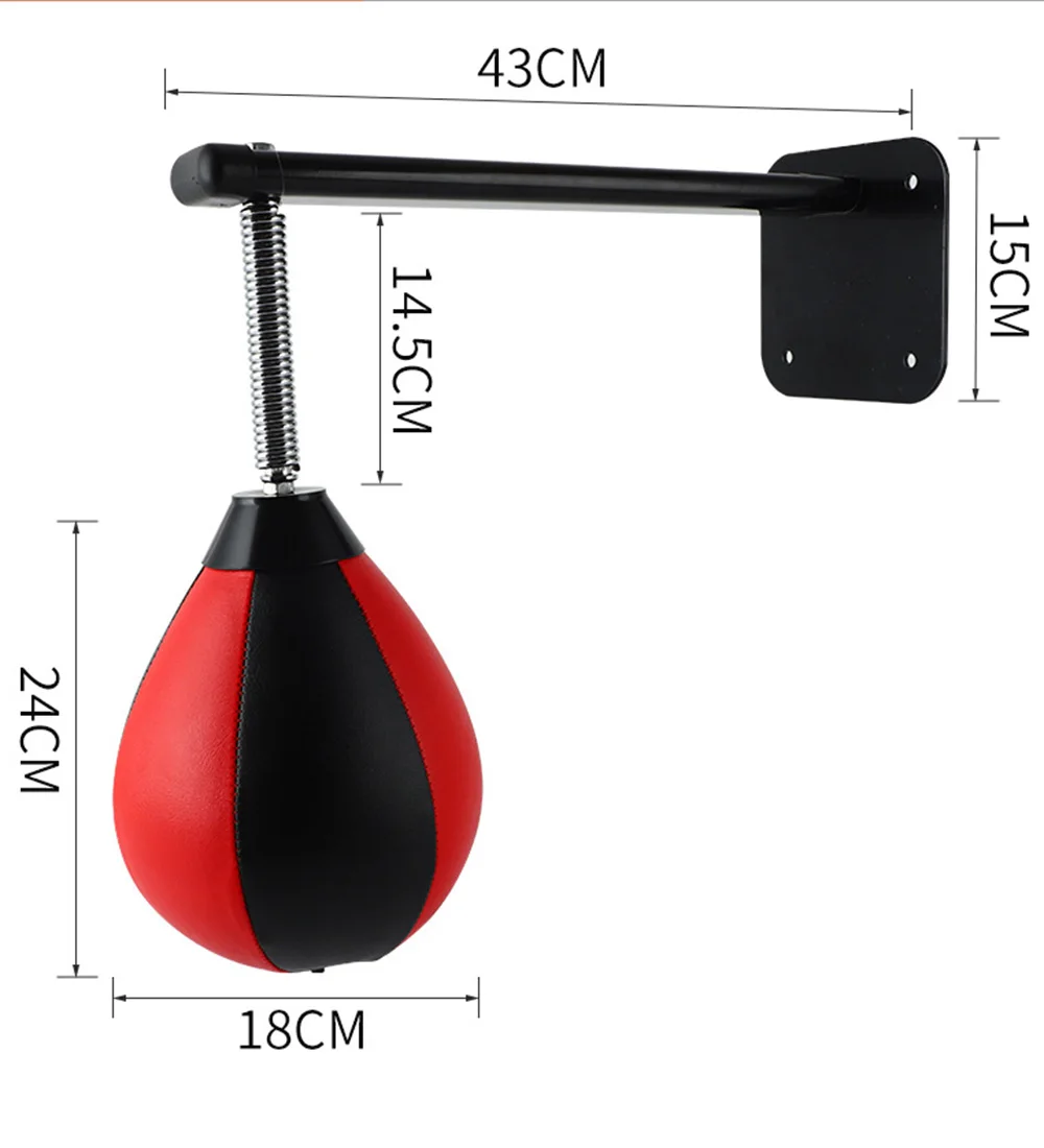 
Punching Bag Reflex Speed Bag with Reinforced Spring Wall-Mounted Strong Durable Boxing Ball Relief Stress Ball 