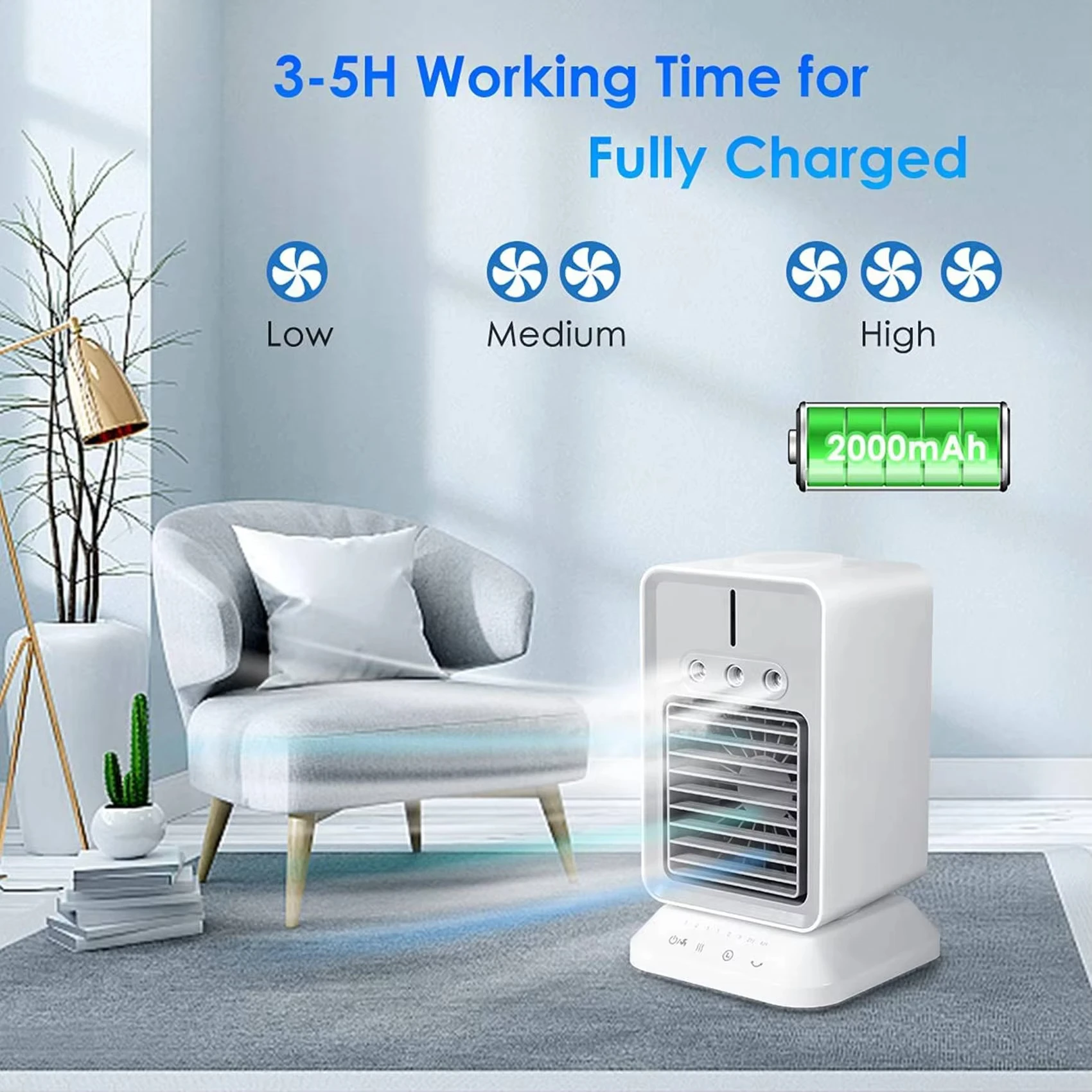 Best Seller Personal Air Conditioner Portable Evaporative Air Cooler Fan Timing Oscillation Function Humidifier for Home Outdoor