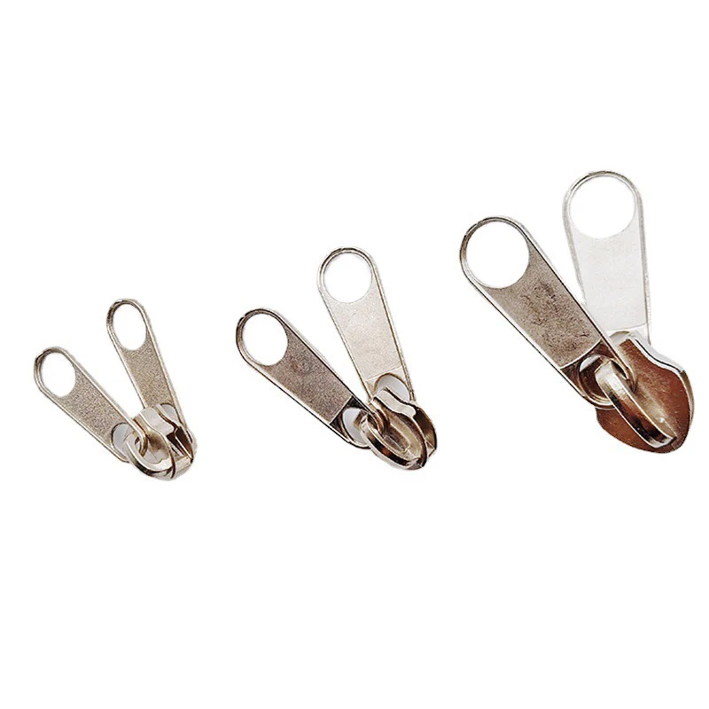 Custom Logo Metal Reversible Zipper Pull Head With Double Pullers