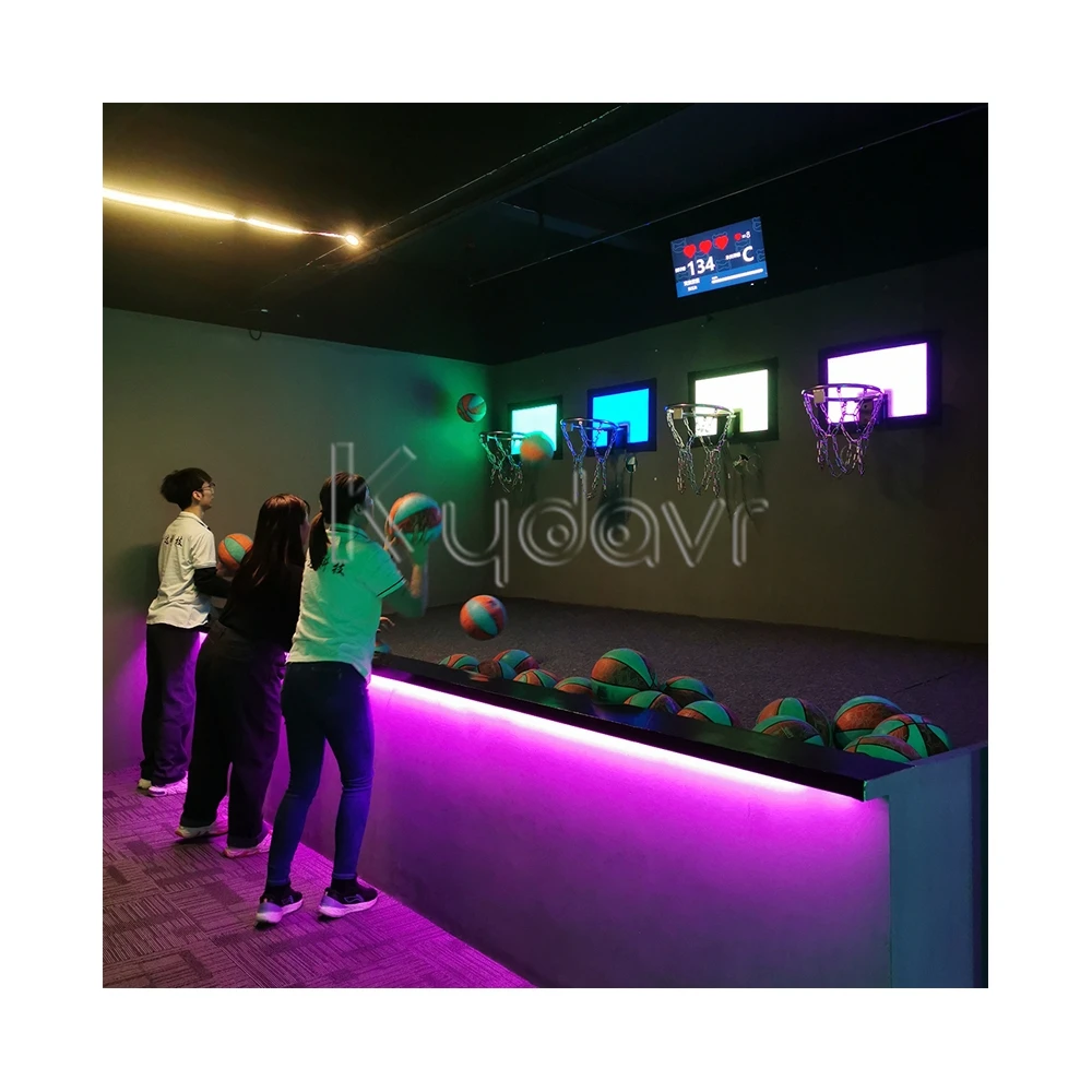 Amusement park indoor team building marslite activate basketball interactive led sport game room arena active game hoops
