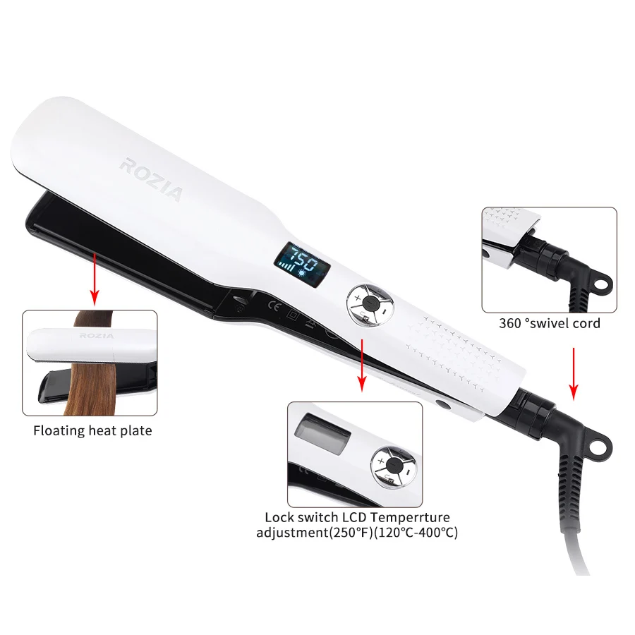 Lanumi HR-749 hair straightener flat iron electric professional hair straightener custom logo cheap private label flat iron