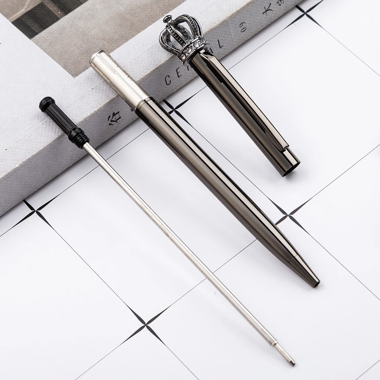 Big Crown Promotional Pen Cheap Pen Slim Crown Ballpoint Pen
