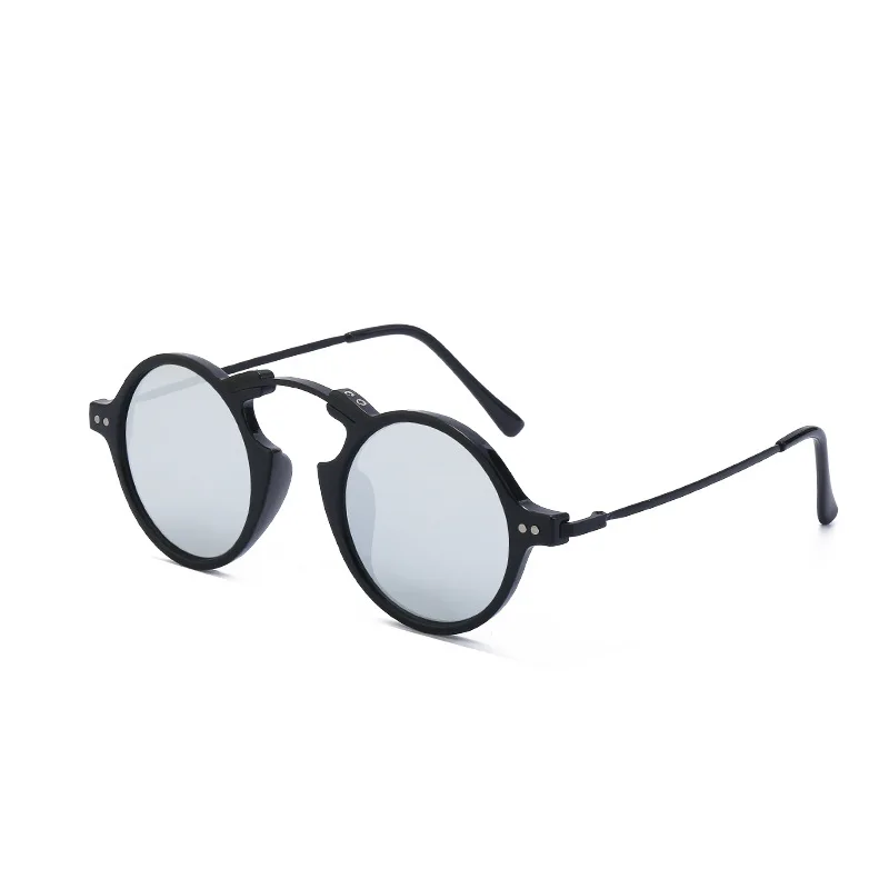 Small Retro Round Glasses New Fashion Classic Cool Street Sunglasses Black Decoration High Quality Funny