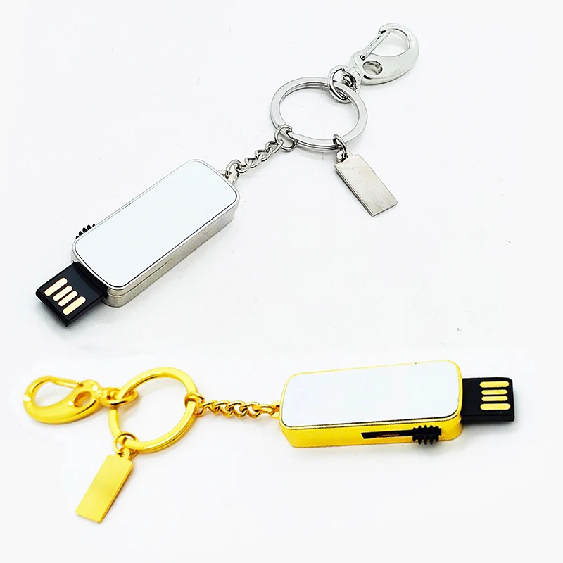 Qualisub Custom Silver Color 4G/8G/16G/32G/64G Sublimation USB Flash Disk Blanks USB Flash Drive for Sublimation for Heat Press