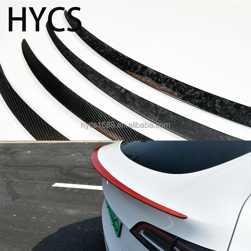 Модифицированный спойлер для Tesla Model 3 Y 2017-2022 2023 Материал ABS автомобильные аксессуары переоборудования хвоста из углеродного волокна цвет
