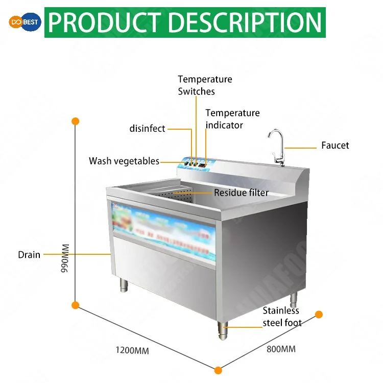 Vegetable fruit washing machine commercial leafy vegetable wash machine food processing vegetable wash machine