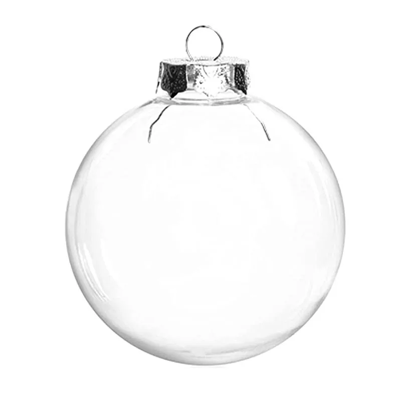 Indoor Christmas Decoration Supplies Christmas Tree Ball 6/8/10cmPET Hollow High Transparent Ball Plastic Anti-shattering Ball
