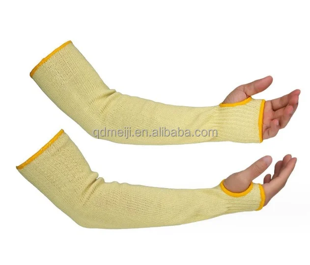 Cut-Resistant XL Safety Sleeves with 13g Gauge HPPE Aramid or Kevlar Fabric Sleeves for General Purpose Protection Free Sample