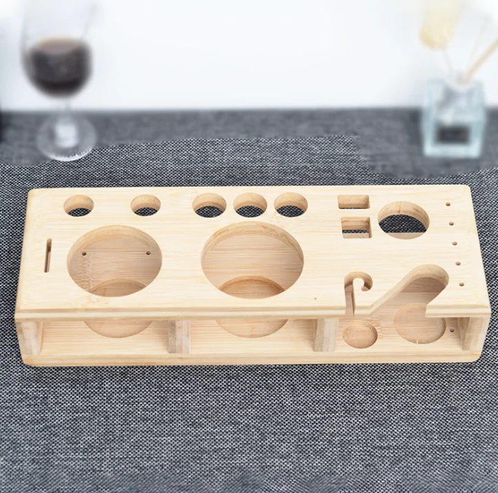 Custom natural wooden bamboo stand Bamboo Bartender Kit Stand