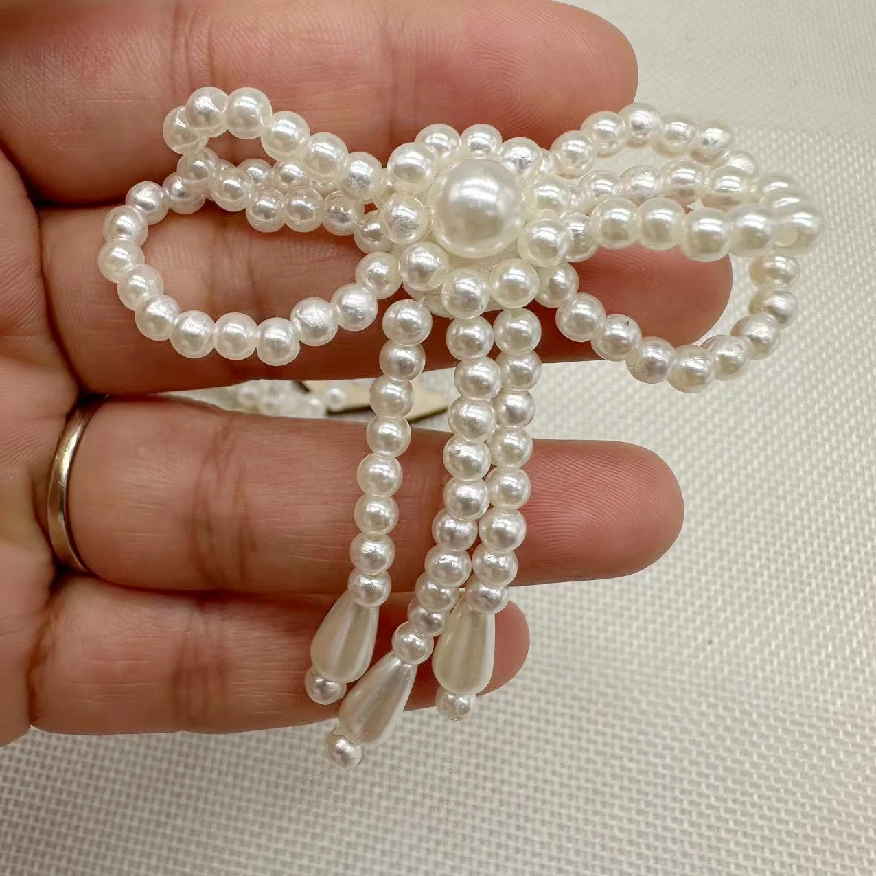 New Arrival Fashion  Handmade Bow Knot Pearl Accessories For Garment Clothing Hair Shoes and DIY craft