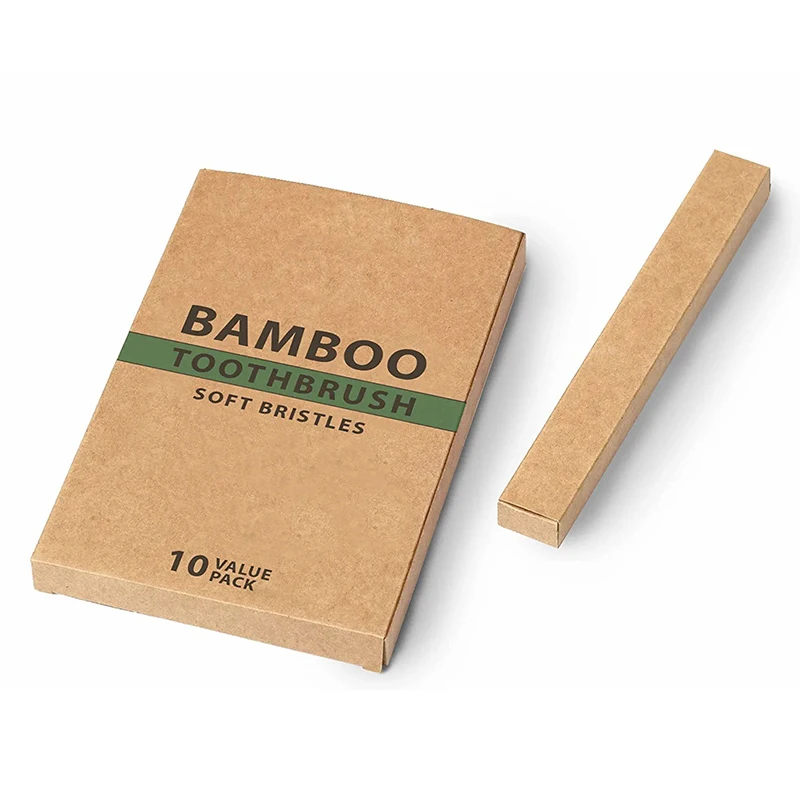 Wholesale Custom Logo Biodegradable Recyclable Natural Wood Toothbrushes Adult Bristle Bamboo Toothbrush
