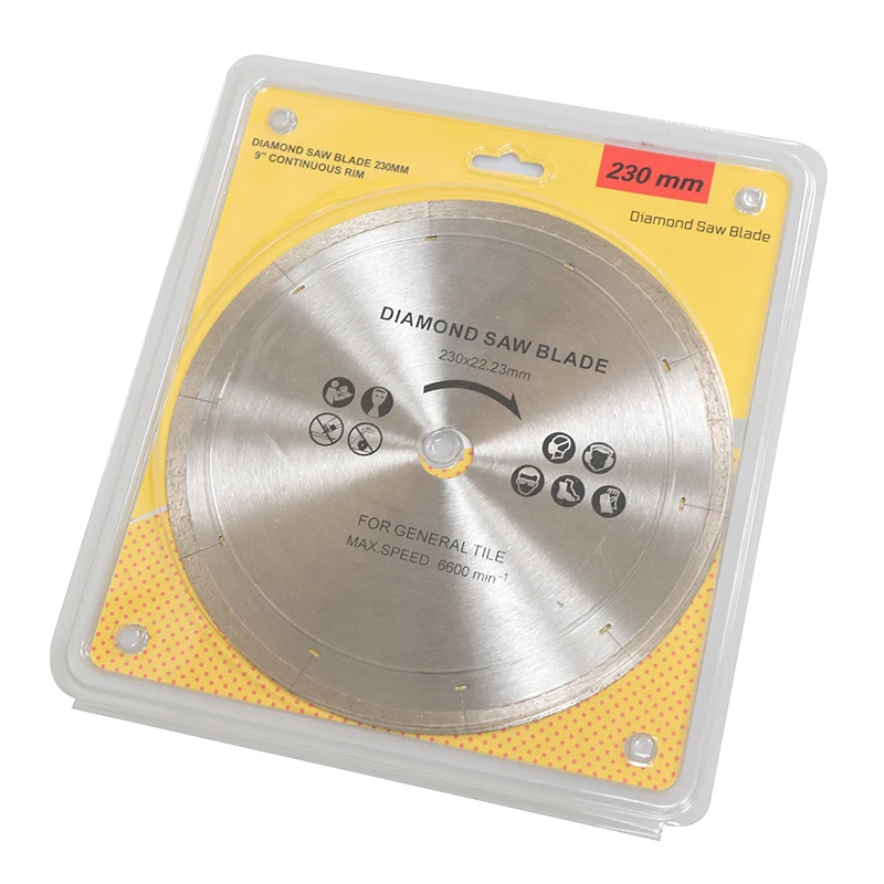 Ultra thin diamond continuous rim saw blade for cutting of stone and marble