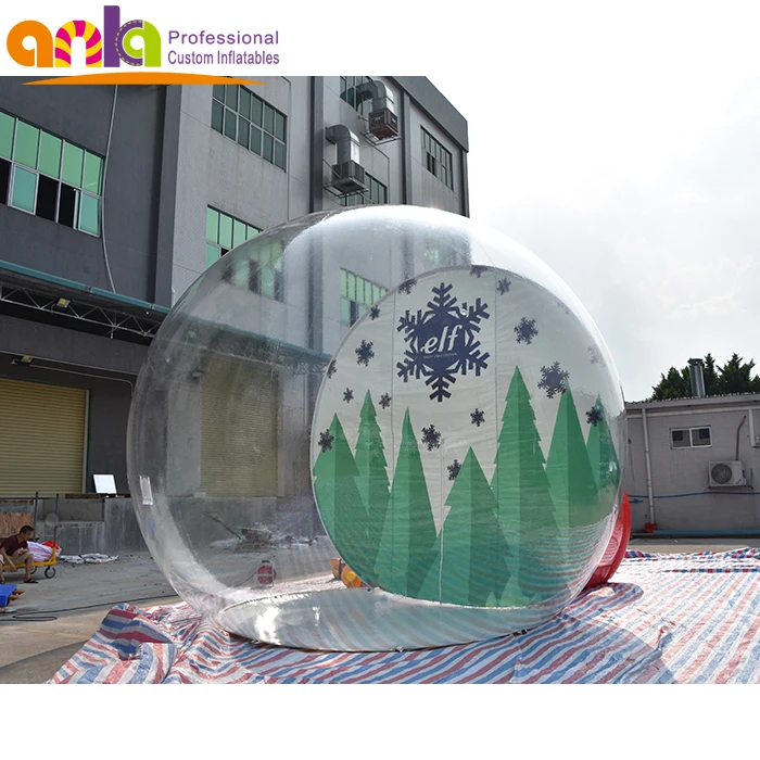 Best quality Inflatable Christmas snowball with tunnel snow globe ball for sale