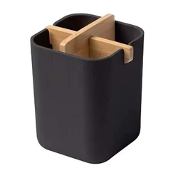 Многофункциональный настольный держатель для карандашей из натурального бамбука, коробка для хранения, чашка для офисных маркеров, ручек