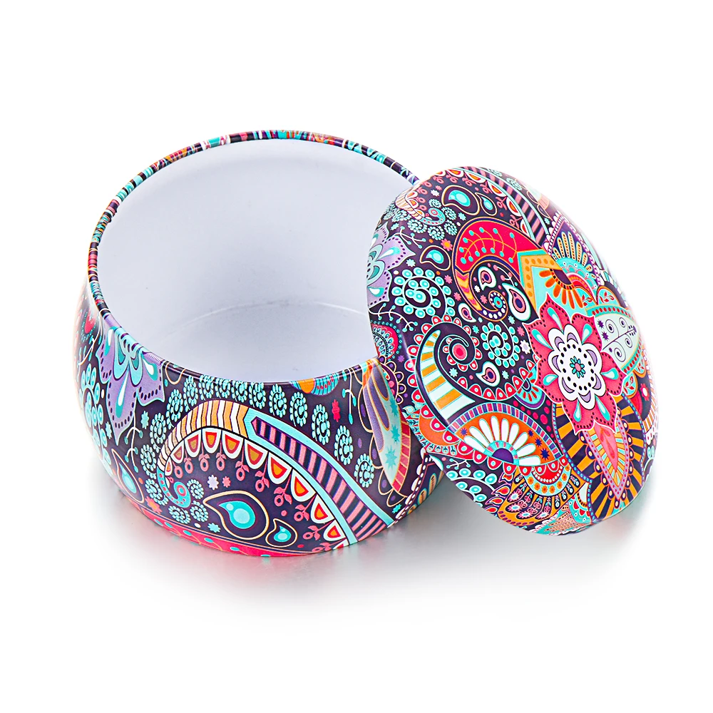 Luxury Custom Round Scented Candle Tins Box Container Empty Metal Candle Cans With Lid