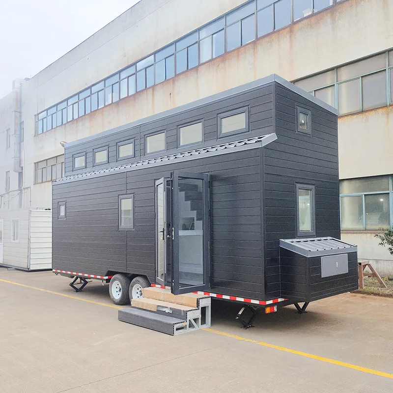 Ready to Ship Mobile Tiny House with Trailer for Camping/Resort/Garden Studio/Home Office