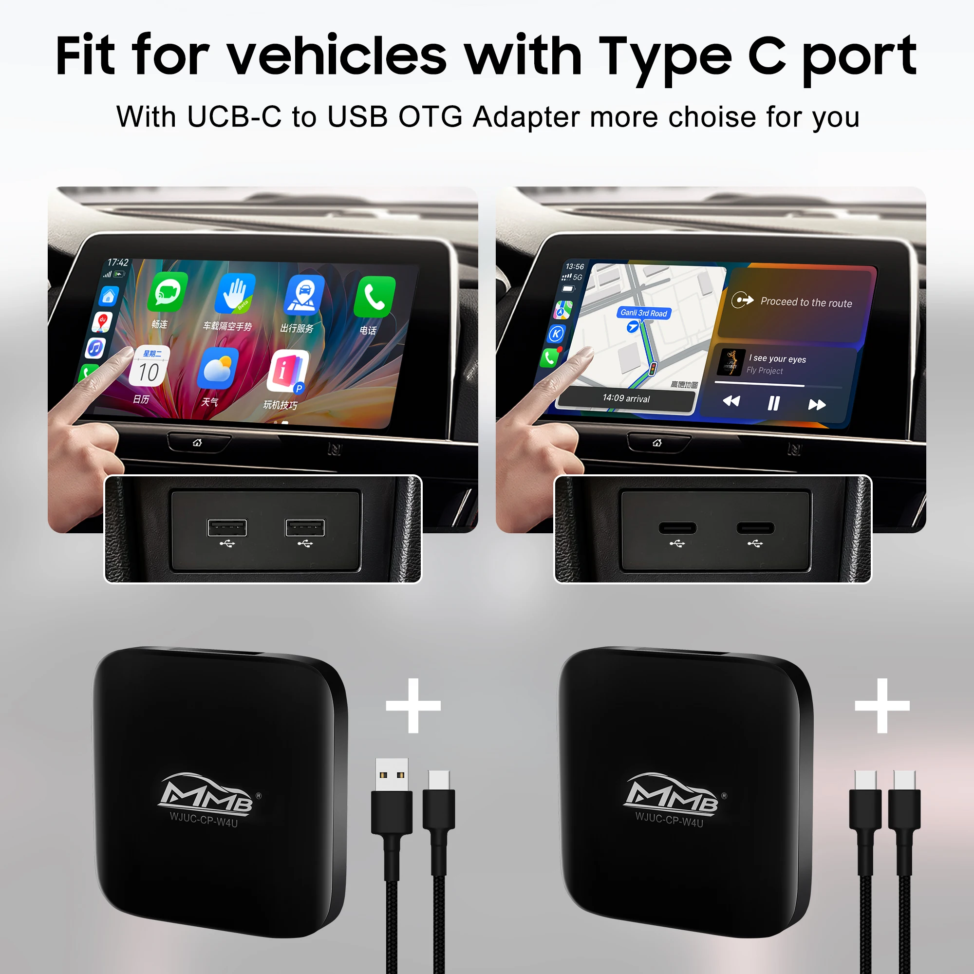 huawei hicar box Portable Mini Android 11 Ai Box Carplay hicar Box With Wireless Connect Usb Plug Navigation