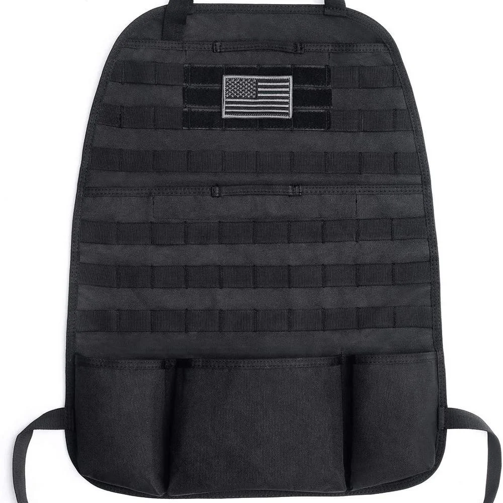 2020 Tactical Car Seat Organizer Back MOLLE  Panel Vehicle Chair Cover Military EDC Pouch Stock