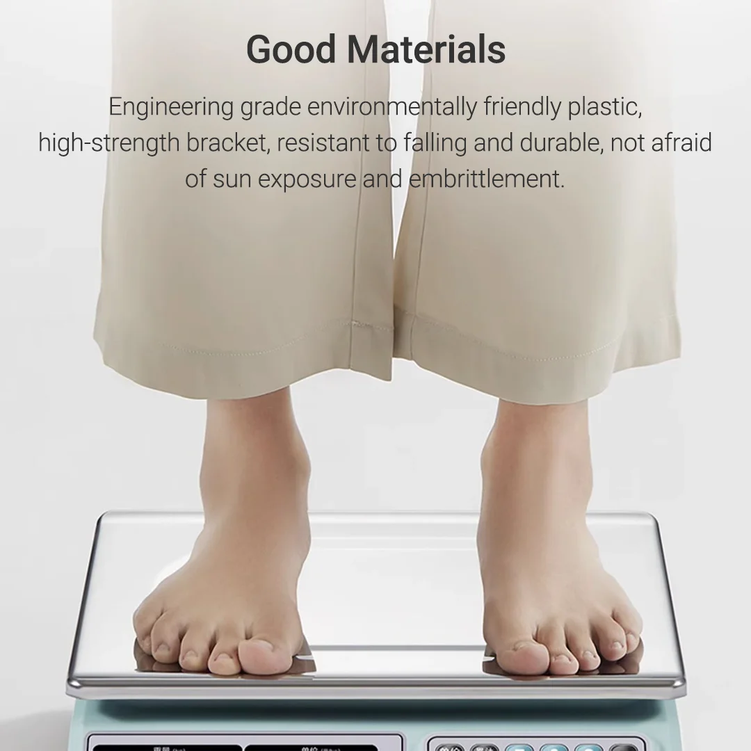 Scale 66lb/30kg Commercial Produce Scale with Stainless Steel Platform and Green Backlight LCD Display Digital Price Computing