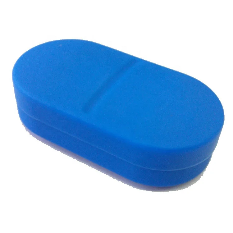 Promotion Silicone Portable Medicine Container Pill Organizer 6 Slots Travel Medical Pill Box Medicine Case Pill Storage Cases