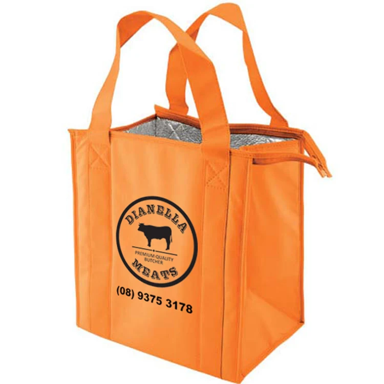 Thermo cooler Bag with black plastic bottom insert