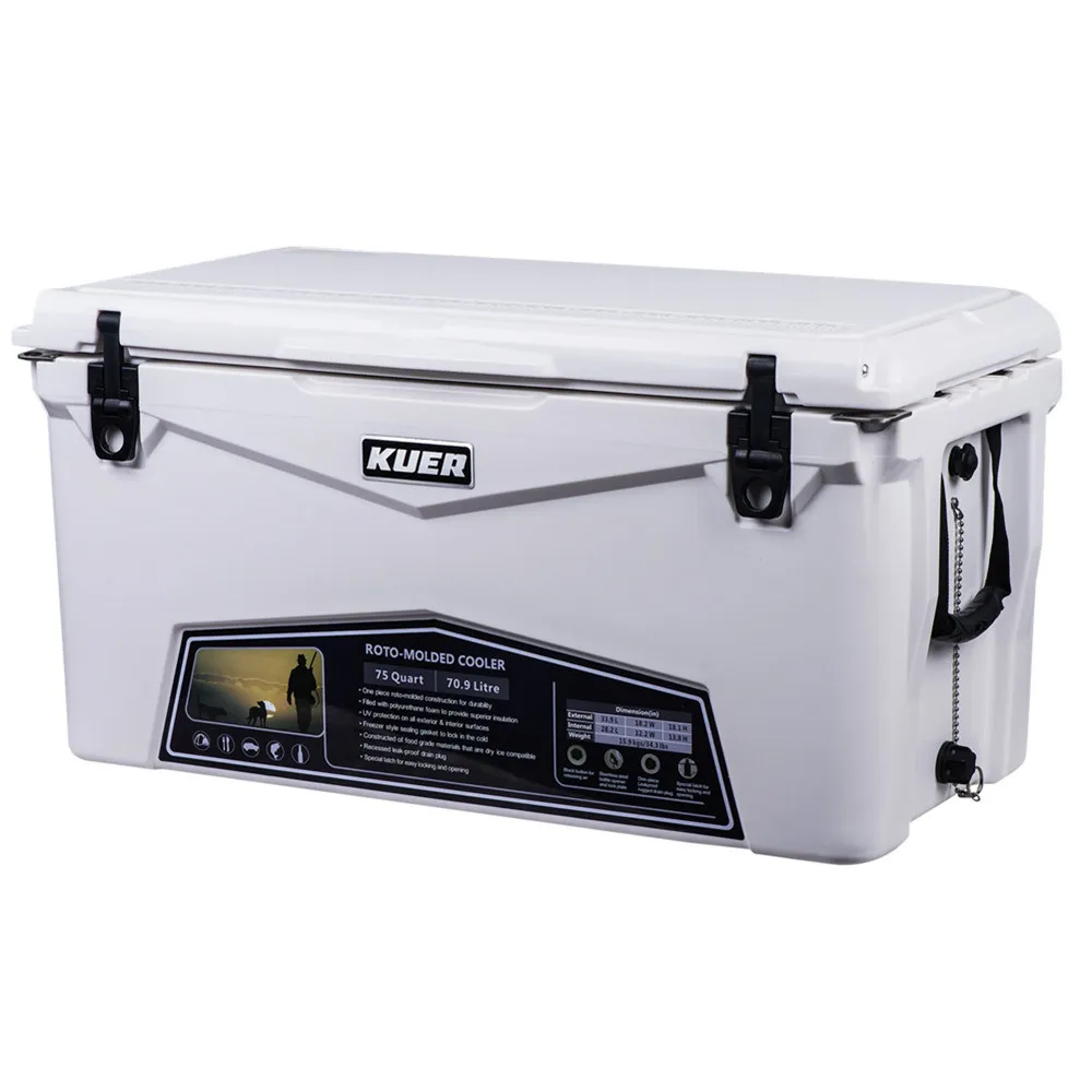 Kuer Cooler Box Rotomolded Plastic ice box 75qt  rotomolded coolers