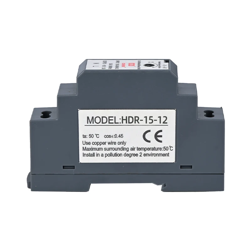 CNMW  HDR-15-12 Ultra Slim 15W 12V 1.25A DIN Rail Power Supply Single Output 50Hz/DC 220V Input/24VDC