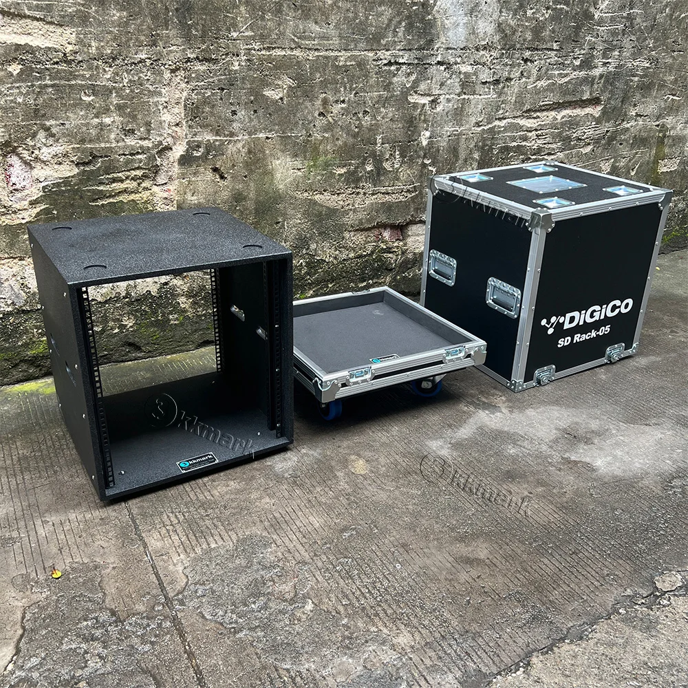 kkmark custom stackable Portable loading movement 12u Console rack mount transport flight cases