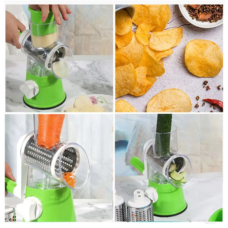 Manual Vegetable Tools Cutter Slicer Kitchen Gadgets Accessories Multifunctional Round Spiralizer Mandoline Slicer Potato Cheese