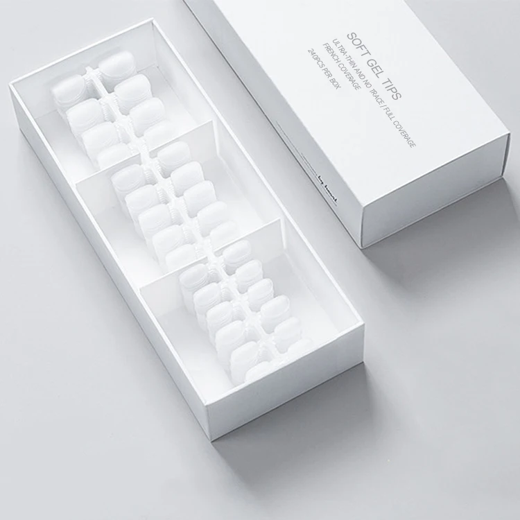 New Full Cover Ultrathin Frosted Nail Tips 240pcs box Extension Tips Coffin Almond Stiletto Short Oval Press On Nails