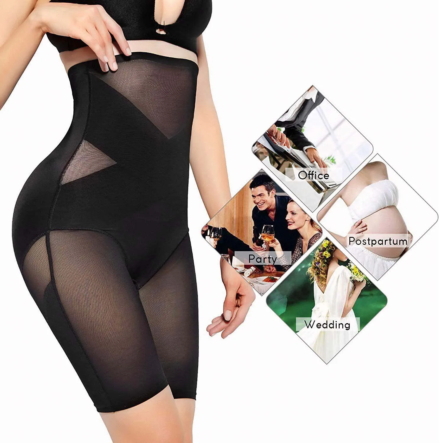 plus size tummy control shapewear panties invisible body shapers panties high waist butt lifting flat belly sheath S 5XL