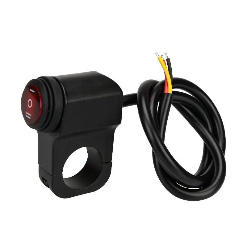 Waterproof 12V Motorcycle  Handlebar Switches Motorbike Headlight Hazard Brake Fog Lights ON-OFF-ON Switch