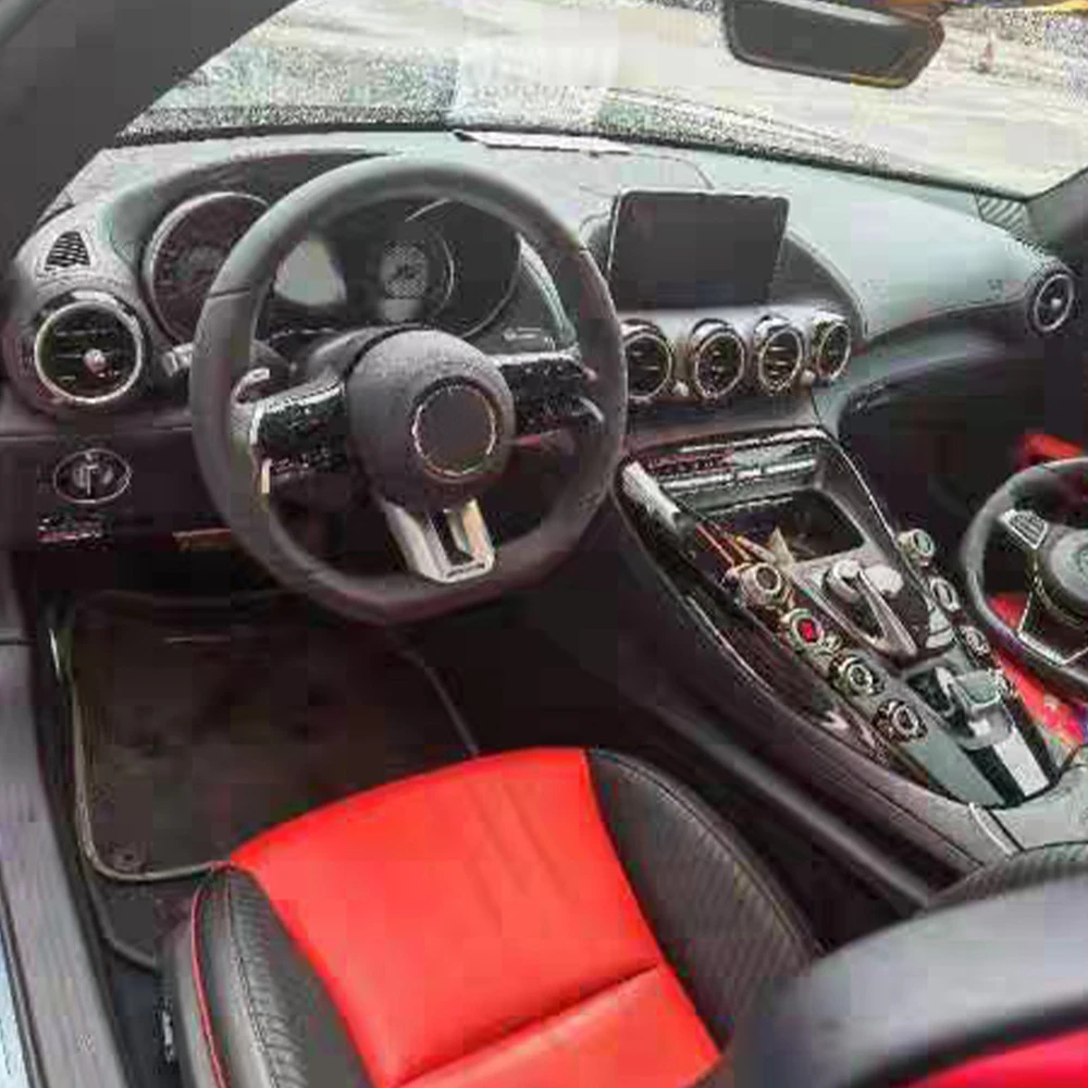 Для Mercedes-benz AMG Performance W167 W177 W190 W213 W217 W222 на заказ Автомобильное рулевое колесо из углеродного волокна