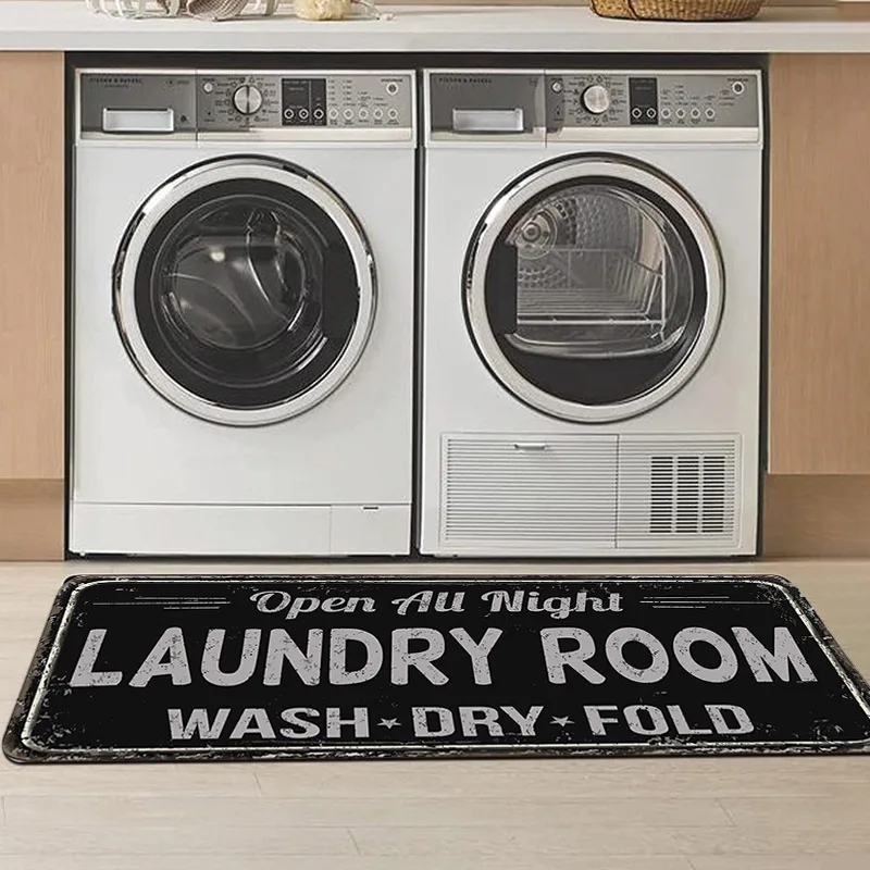 Ready-stock laundry room floor mats, household letter simple American kitchen floor mats, stain-resistant carpets