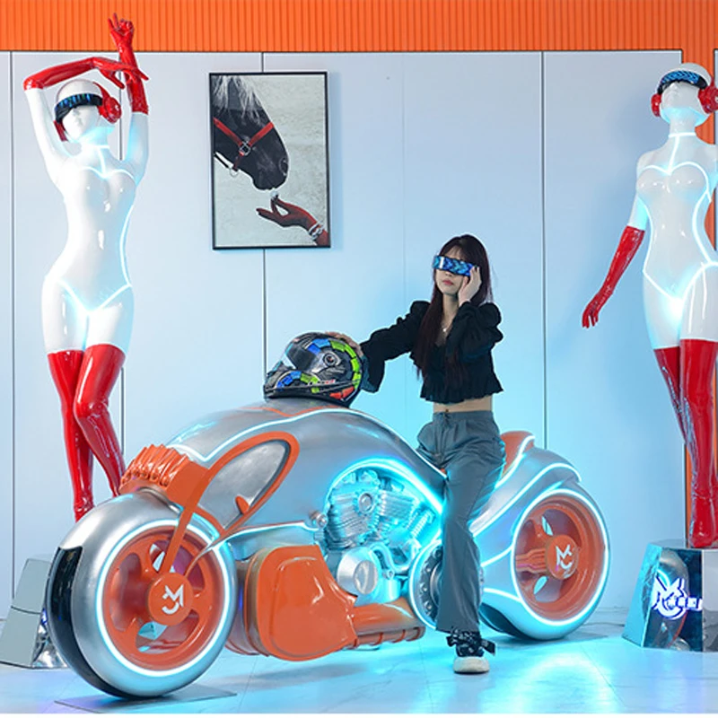 Life size large fiberglass sculpture frp statues electroplated sculpture