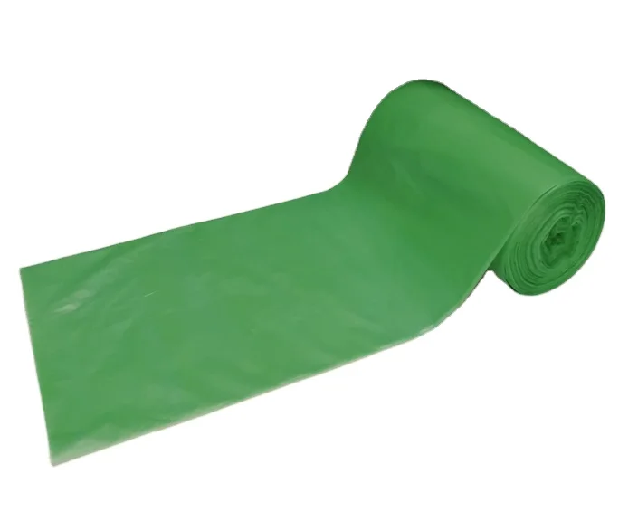 Оптовая продажа экологически чистый PLA 100% биоразлагаемый логотип качели вкладыш пластиковый пакет плоский карман мешок для мусора