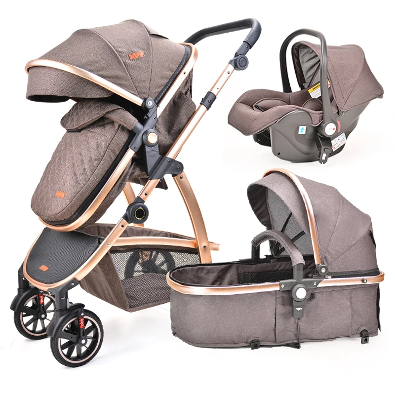 Coches Para Bebes. 3-in-1 Stroller Baby Pushchair With Car Baby Seat Travel System Baby Stroller Pram 3 In1 With Car Seat