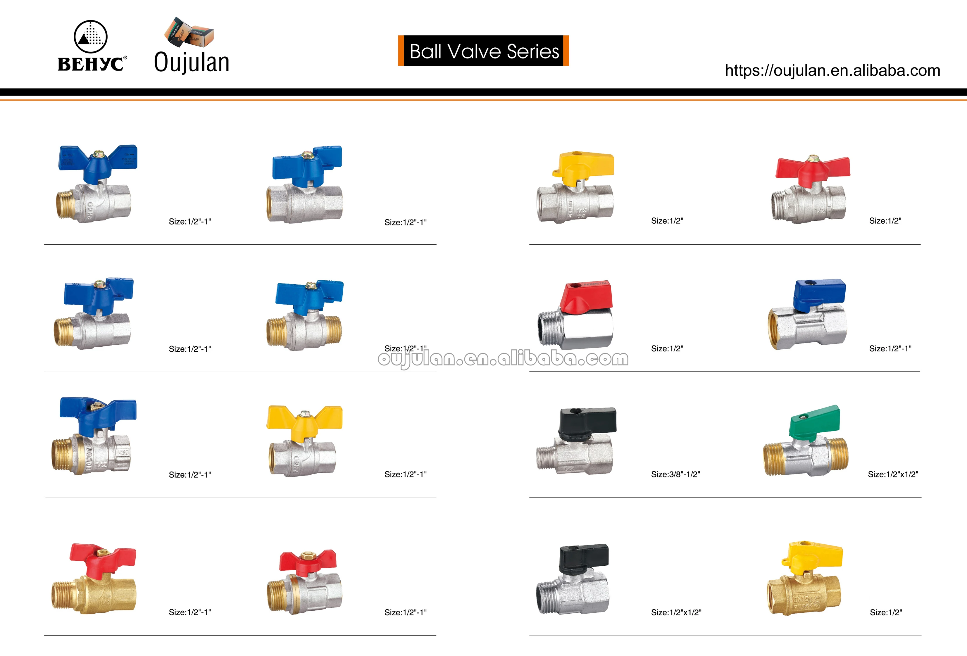 brass mini ball valve 1/4inch 3/8 inch 1/2 inch forged female male thread butterfly Handle ball valve
