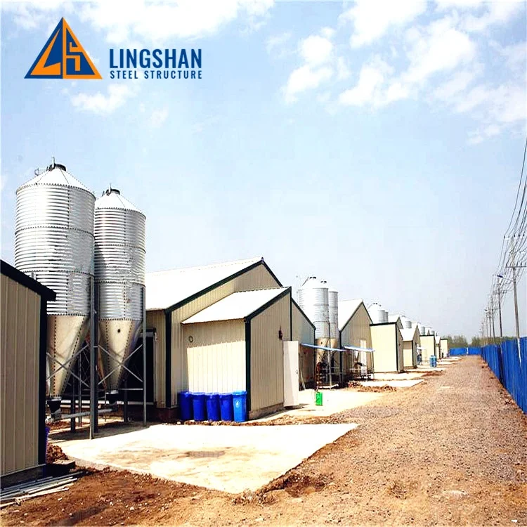 Full Set Automatic Equipment Poultry Closed House Broiler Chicken House