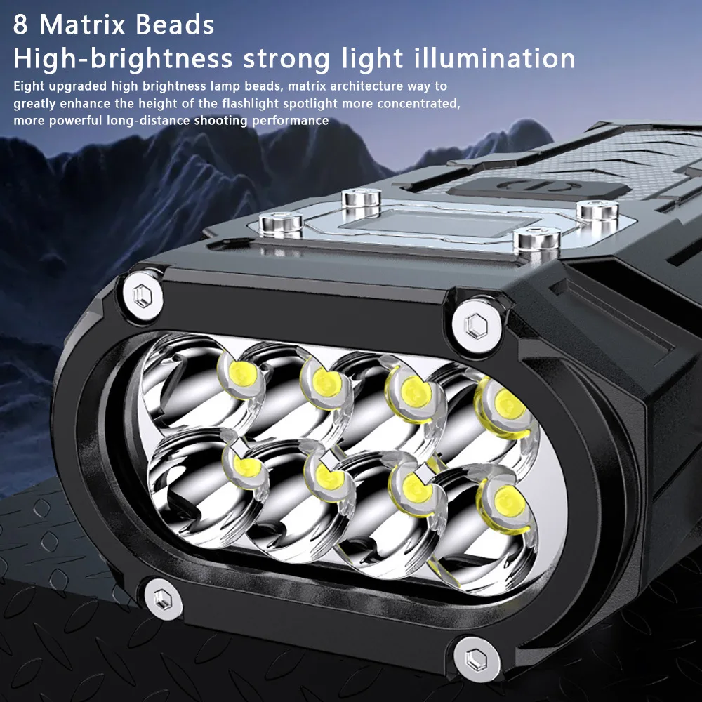 Multi-functional  Car Safety Hammer Flashlight Firefighting Window Breaker Car Super Bright Light Worklight