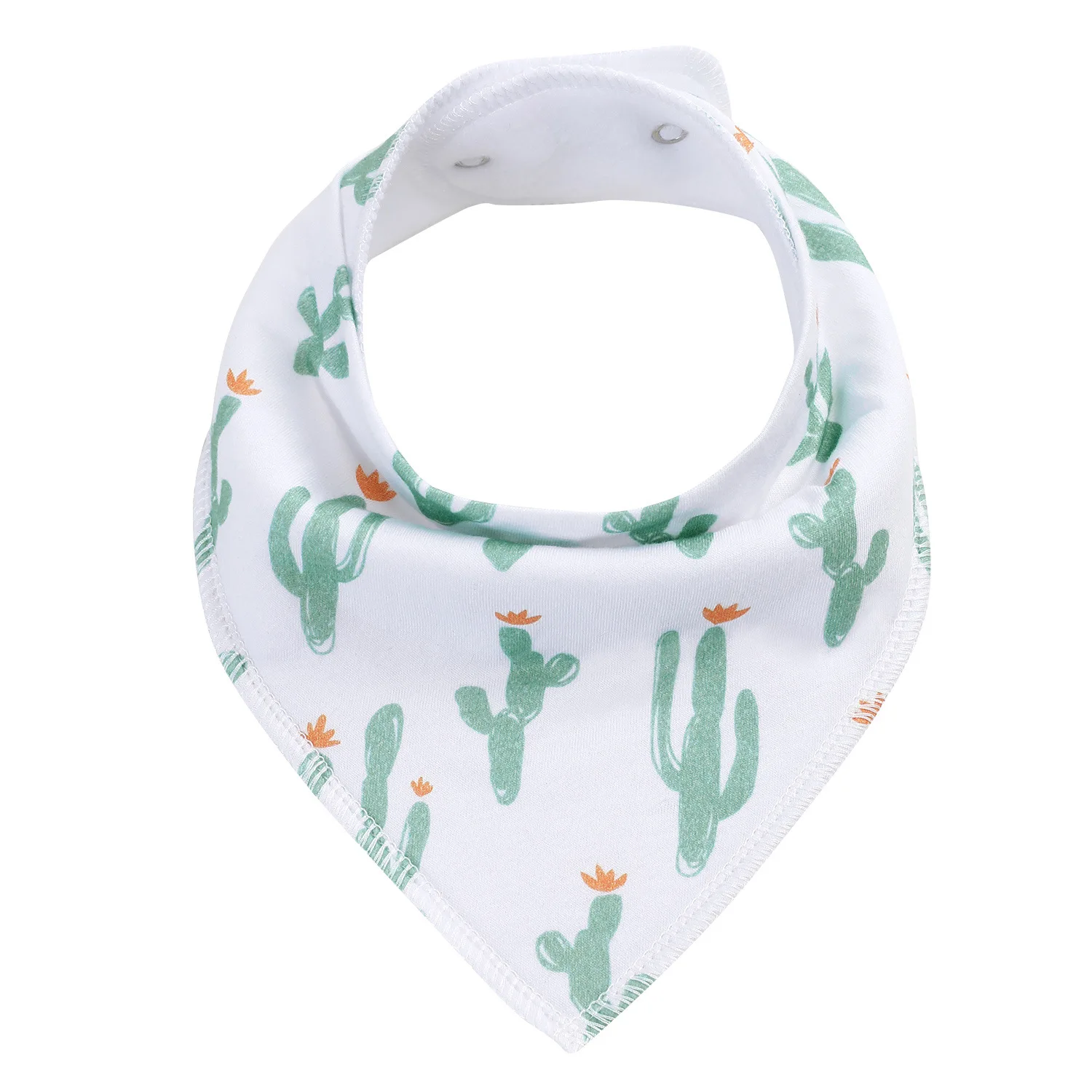 2022 100% cotton bandana organic set odm oem baby eating pack pretty white fabric waterproof triangular bibs