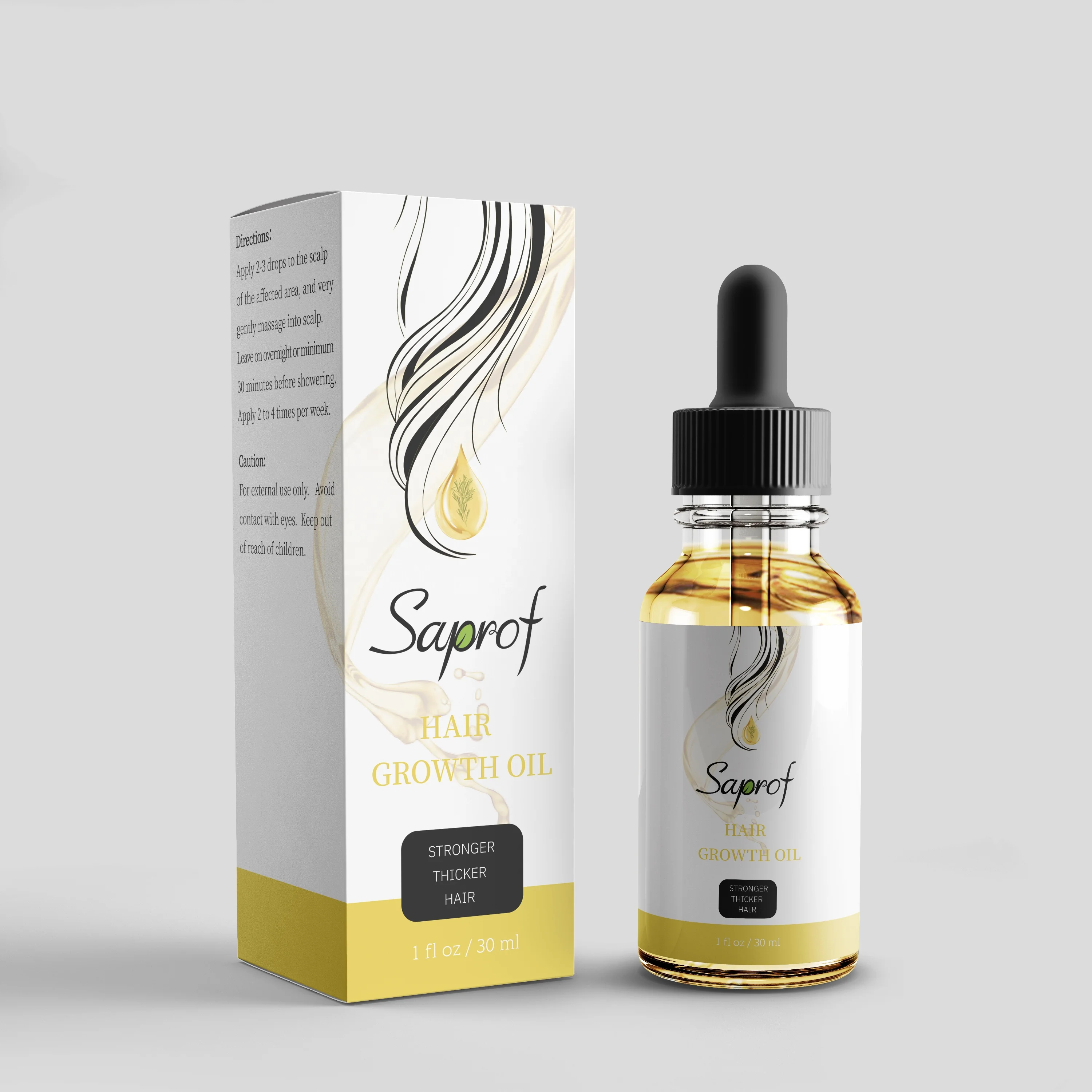 Natural Hair Growth Oil with Castor Oil   for Stronger, Thicker, Longer Hair 1OZ