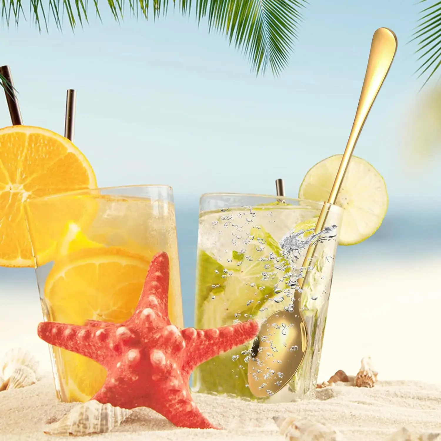 Long Handle Spoons 19cm Stainless Steel Coffee Ice Cream Spoons Stirring Dessert Spoon