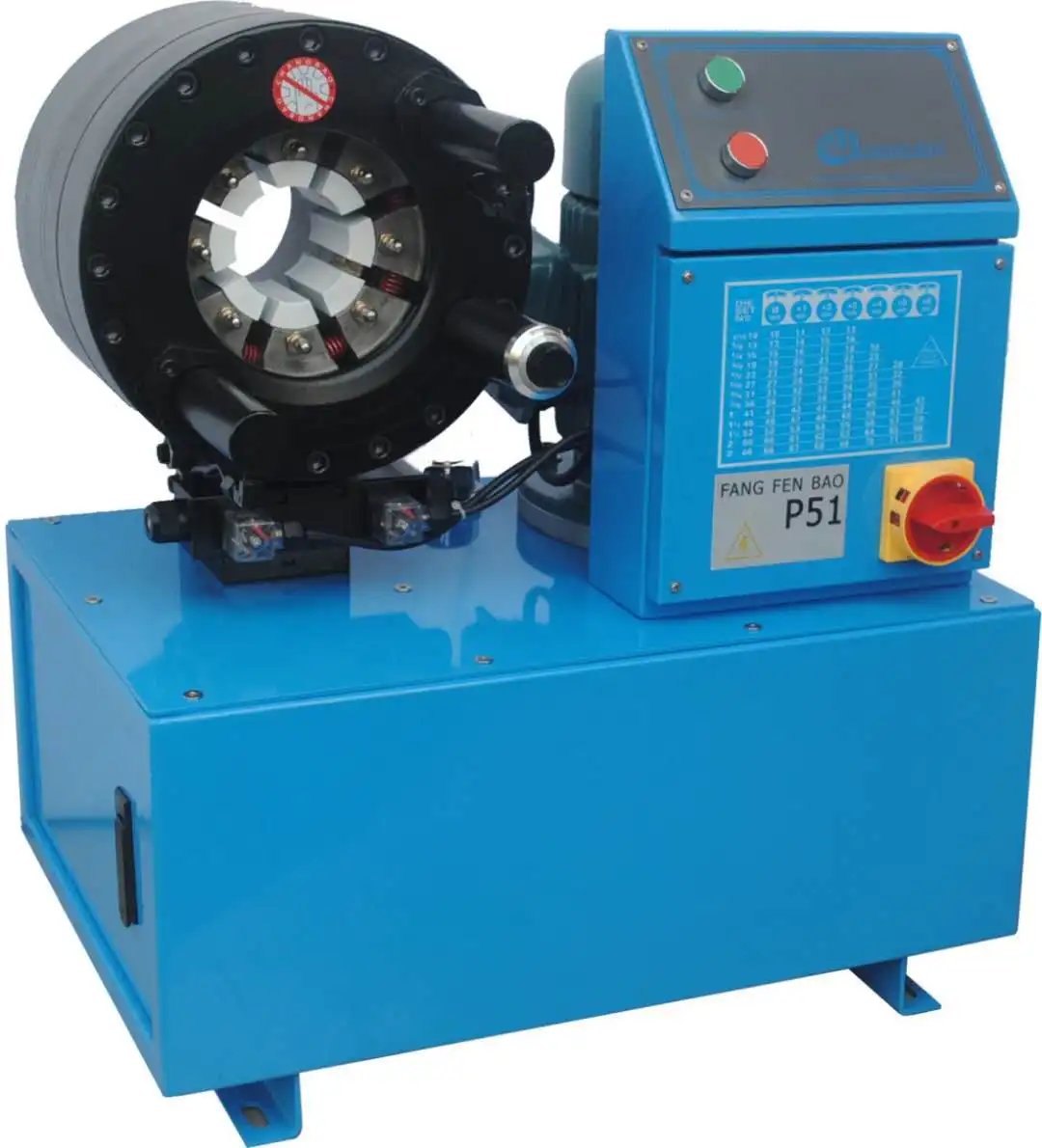 Stainless steel wire braided rubber hydraulic hose crimping machine 2inch 3 inch 4 inch big crimping diameter
