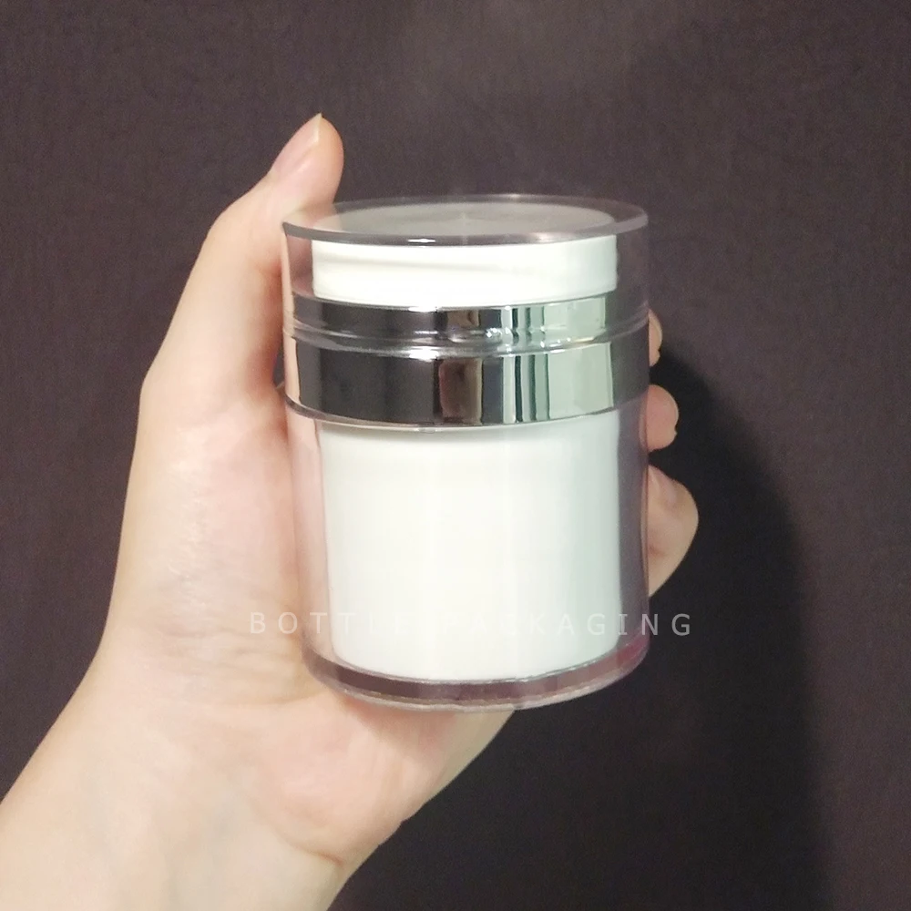 Unique Packaging PP Acrylic Airless pump jars 30ml Serum Bottle 50g Airless Bottle Vacuum Cream Bottle