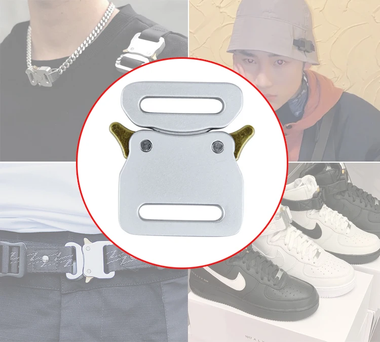 high quality 13mm metal buckles for leather bracelets 20mm Ornament & Bag Accessories Buckle adjustable metal buckle for cap