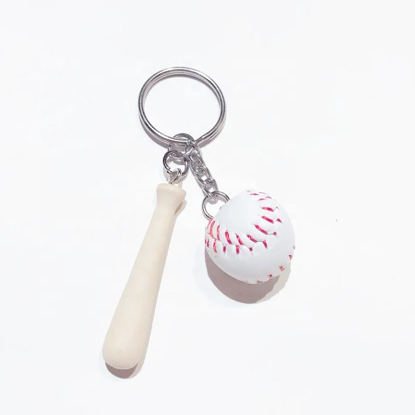Hot Selling Mini Baseball Bat Key chain Sports Souvenir Mini Softball Key Ring Key Chain