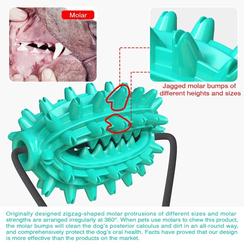 
High Quality Rubber Pet Jagged Balls Teeth Grinding Single Suction Cup Chew Dog Toys 